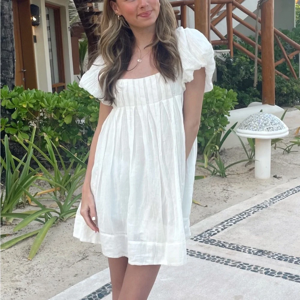 Free People Marina Mini Dress in White - Picture 2 of 3